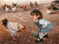 Child And Chickens Rts