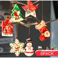 Christmas - Ornaments Led & Hanging 6 Pack