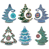 Christmas - Tree Crafts Blue W/Snowflake