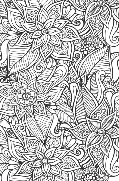 Flowers-Diy Coloring Canvas