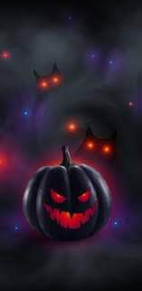 Foggy Black Jack-O-Lantern