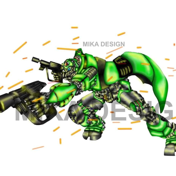 Green Fighter By Mike Arts