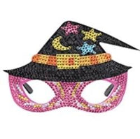 Halloween Prop Glasses Pink With Witch Hat