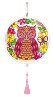 Hanging Diamond Painting Pink Owl