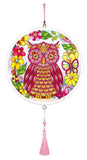 Hanging Diamond Painting Pink Owl