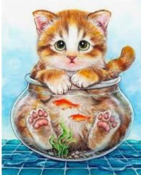 Kitty In A Fish Bowl