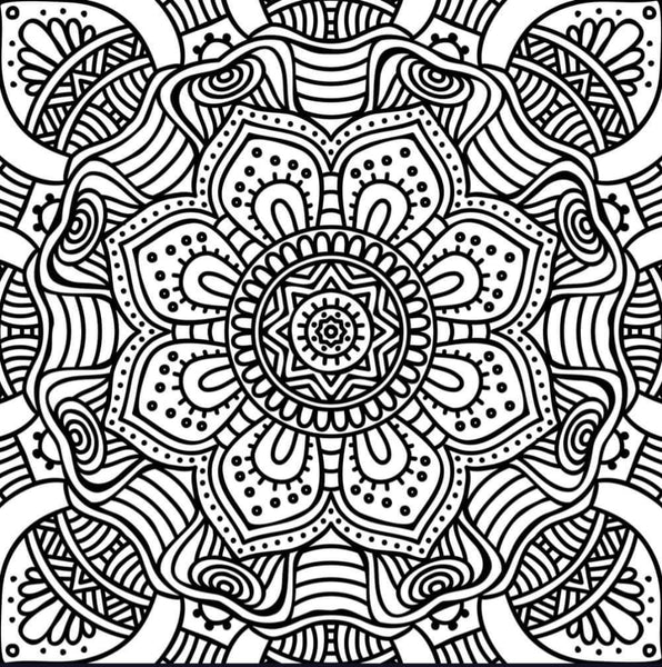 Mandala 4-Diy Coloring Canvas