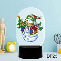 Night Light Lamps Snowman With Christmas Tree