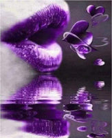 Purple Lips And Butterfly-Crystal Rts