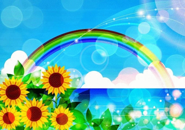 Rainbow And Sunflower