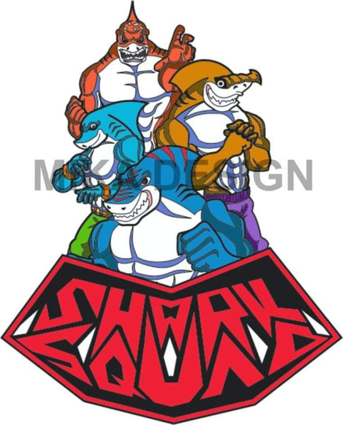 Shark Squad By Mike Arts