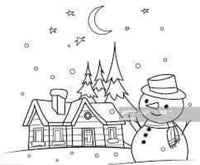 Snowman -Diy Coloring Canvas