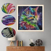 Special Crystal Drill 30X30 Galaxy Cat