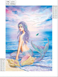 Special Crystal Drill 30X40 Beach Mermaid