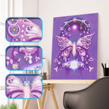 Special Crystal Drill 30X40 Purple Butterfly