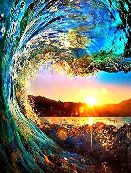 Wave In Sunset