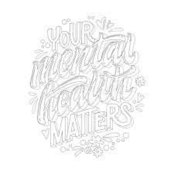 Your Mental Health Matters-Diy Coloring Canvas