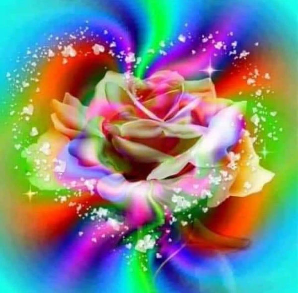 Rainbow Swirl Rose