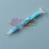 Acrylic Pens W/multi Placers Light Blue