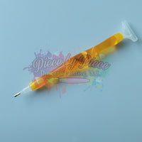 Acrylic Pens W/multi Placers Yellow