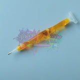 Acrylic Pens W/multi Placers Yellow