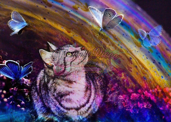 Cat With Butterflies