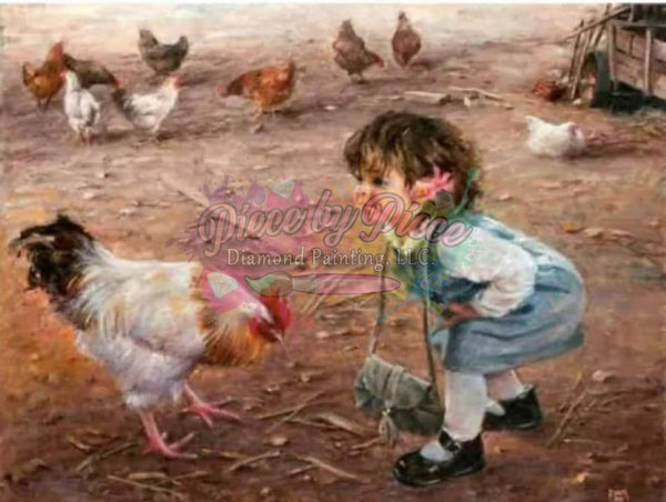 Child And Chickens Rts