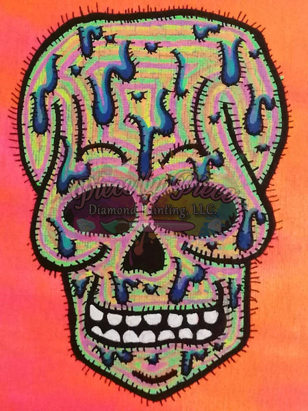 Colorful Skull By Vicki Slaunwhite