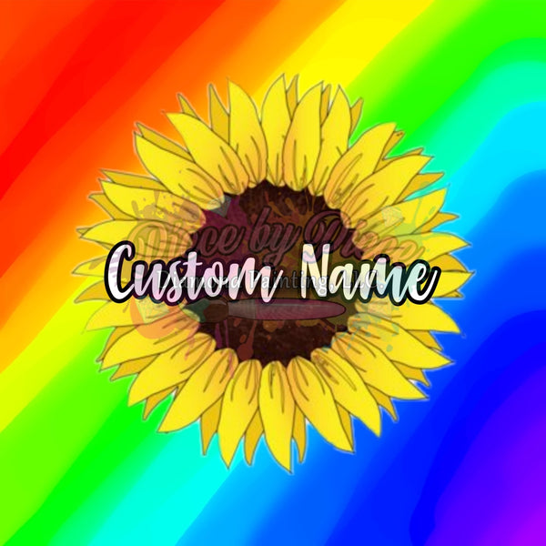 Custom Name Sunflower