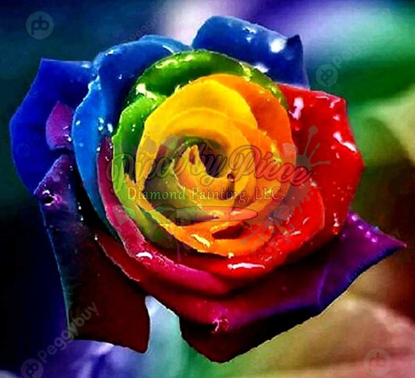 Dark Rainbow Rose