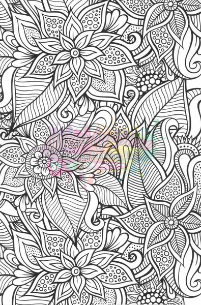 Flowers-Diy Coloring Canvas