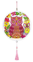 Hanging Diamond Painting Pink Owl