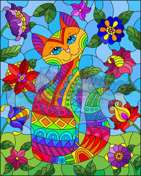 Kitty In Flowers By:natalia Zagory