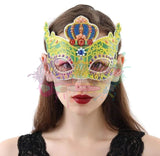 Masquerade Mask Kits Green Crown Mask
