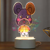 Night Light Lamps Purple Mouse