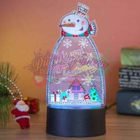 Night Light Lamps Snowman Merry Christmas