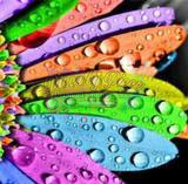 Rainbow Daisy Dew Drops -Crystal Drills