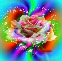 Rainbow Swirl Rose-Crystal Rts