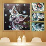 Special Crystal Drill 30X30 Sparkling Butterfly