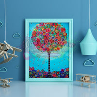 Special Crystal Drill 30X40 Blooming Tree