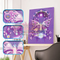 Special Crystal Drill 30X40 Purple Butterfly