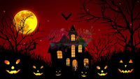Spooky House Red Sky